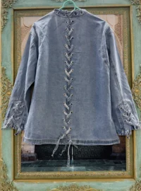 Jeans Jas Gevlochten Licht Blauw - Afbeelding 3