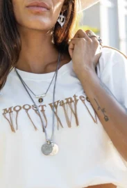 Sky Fringe T-Shirt Off-White - Afbeelding 2