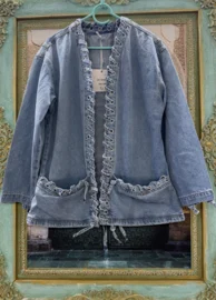 Jeans Jas Gevlochten Licht Blauw - Afbeelding 2