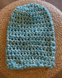 Winter Beanie Gemeleerd Turquoise/Licht blauw - Afbeelding 4