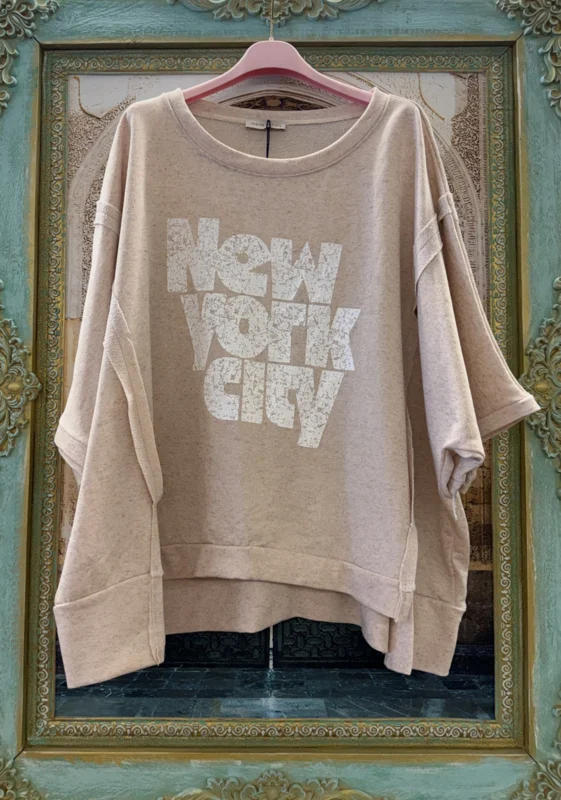 Gemeleerde Trui New York City Roze - Afbeelding 3