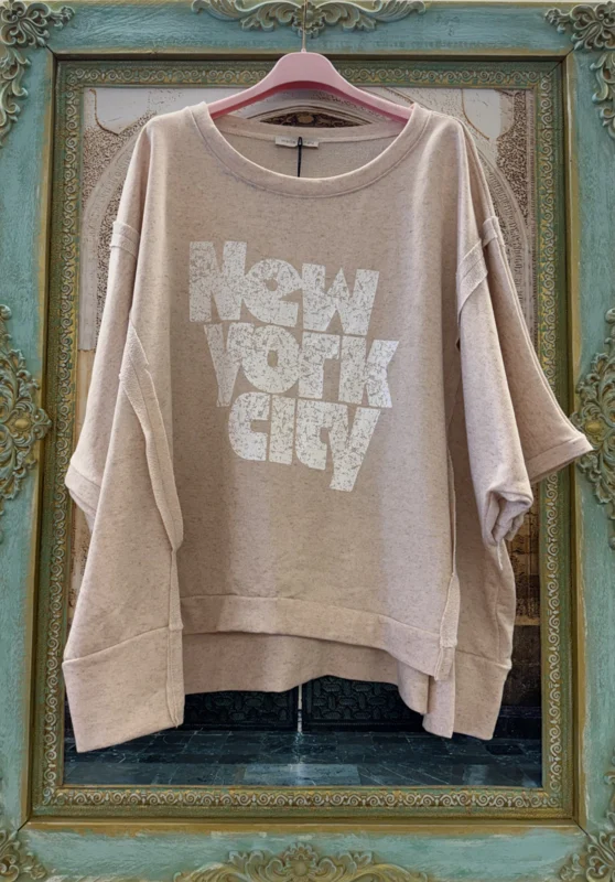 Gemeleerde Trui New York City Roze - Afbeelding 2