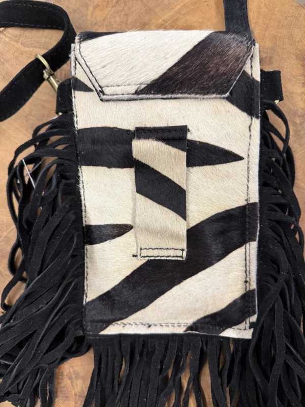 Bohemian Telefoon Tasje Zwart/Wit - Afbeelding 5