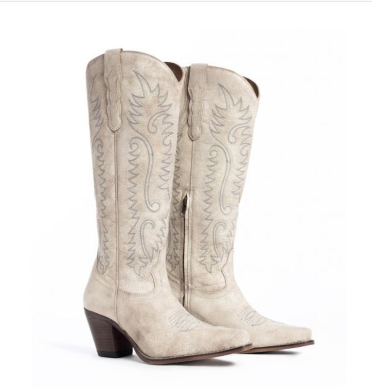 Prairie Western Boots Ivoor - Afbeelding 7